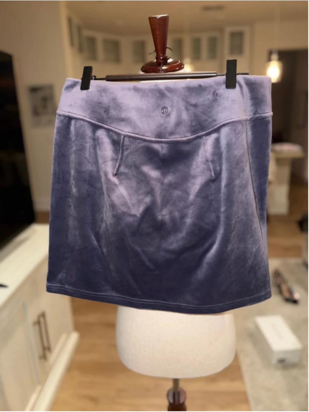 Lululemon Scuba HR Purple Velvet Mini Skirt Sz M
